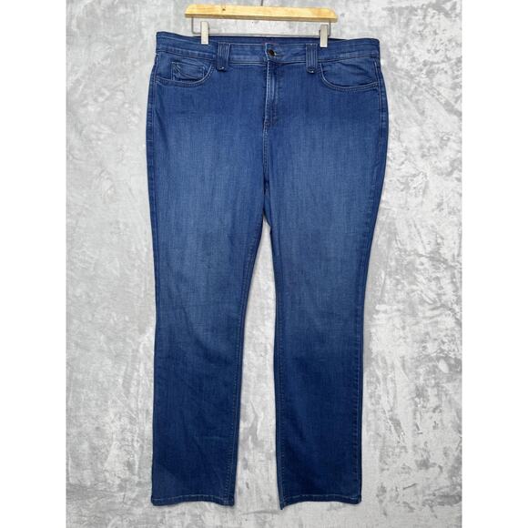 NYDJ Jeans Womens 20W Blue Straight Lift Tuck Technology Made in USA Plus Size - Picture 1 of 15